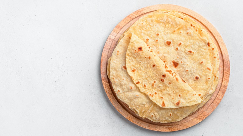 Indian rotis on light background