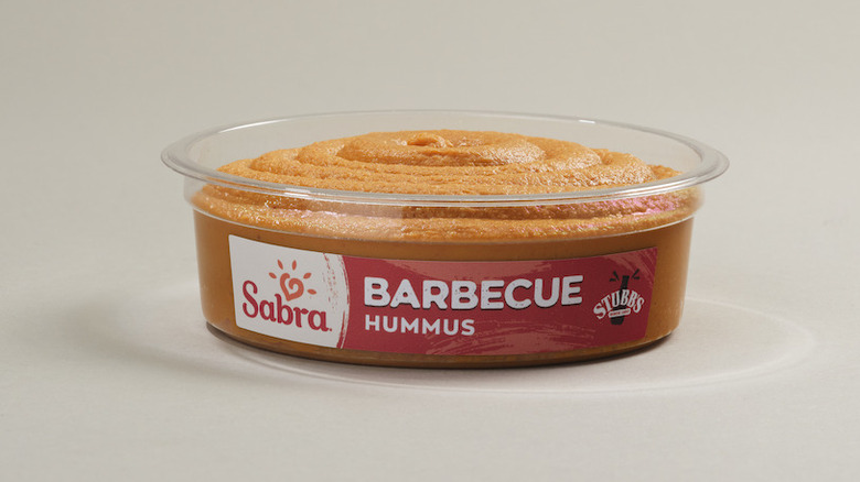 tub of Sabra Barbecue Hummus