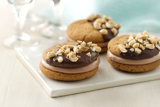 Chocolate-Hazelnut-Peanut Butter Sandwich Cookies Recipe