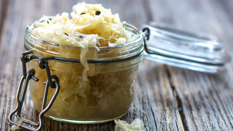 jar of sauerkraut