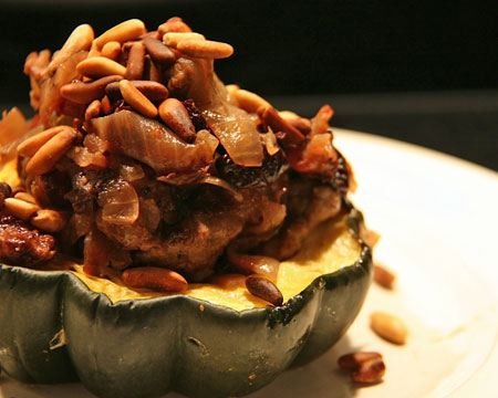 Sausage-Stuffed Acorn Squash