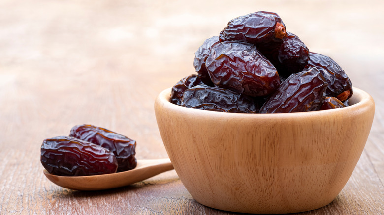 Bowl of Medjool dates