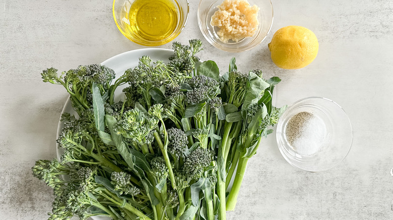 broccolini and other ingredients