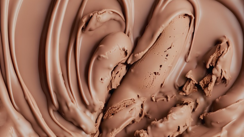 Chocolate soft serve ice cream