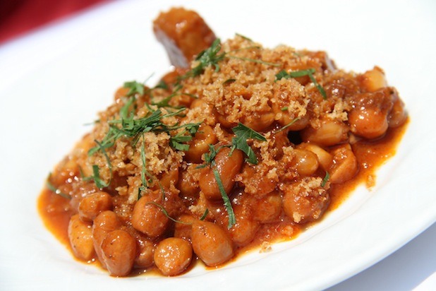 Slow-Cooked Pork Belly with Barbeque Peanuts