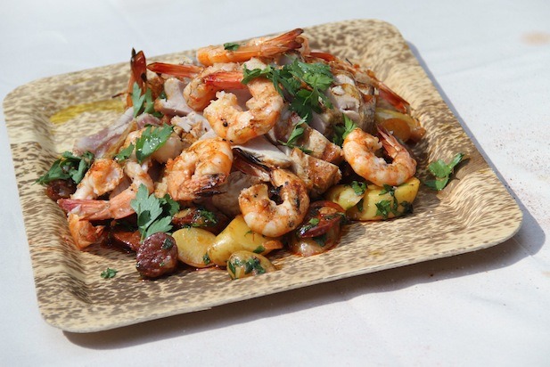 Chef Adolfo Garcia's Grilled Shrimp and Chorizo