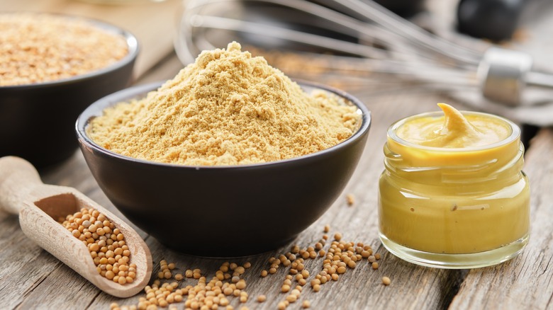 mustard powder, seeds, and paste