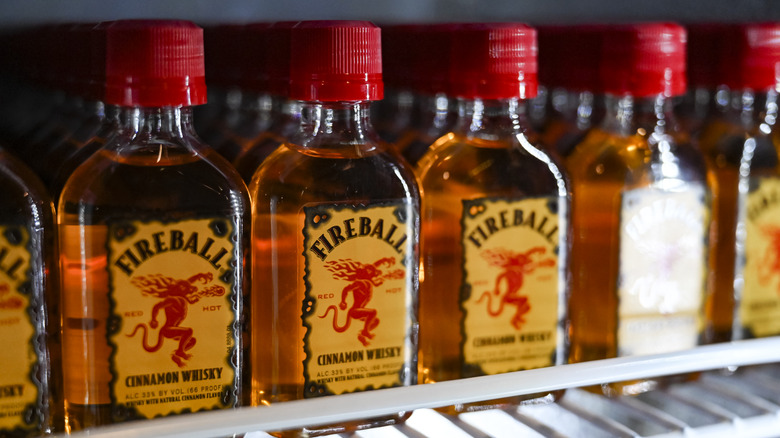 Closeup of Fireball Cinnamon Whisky