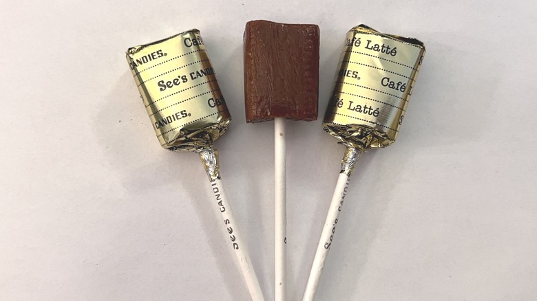 See's Cafe Latte lollypops