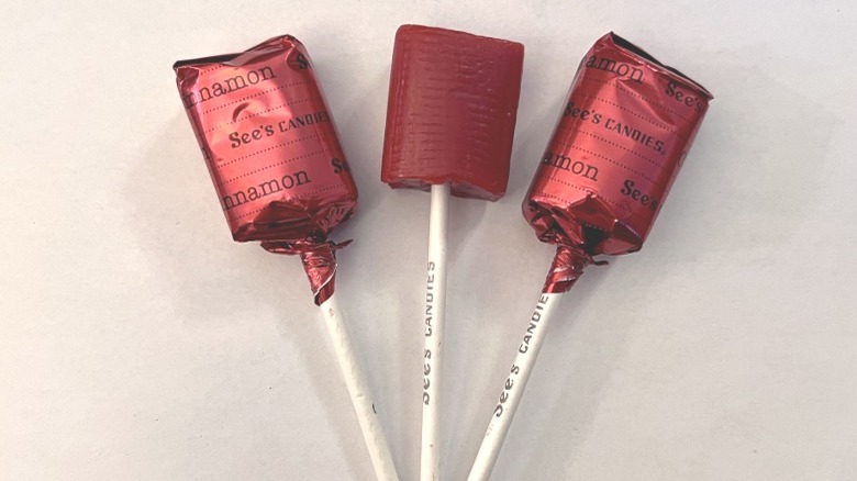 See's Cinnamon lollypops