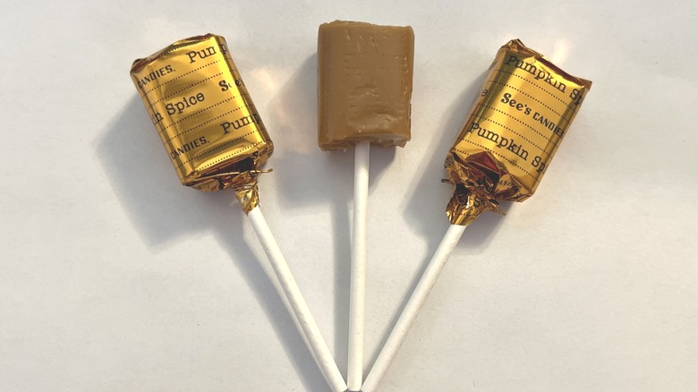 See's Pumpkin Spice lollypops