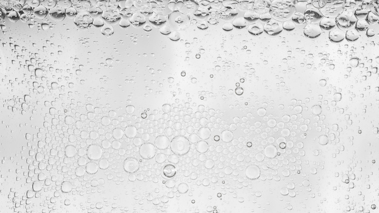 Seltzer water close up 