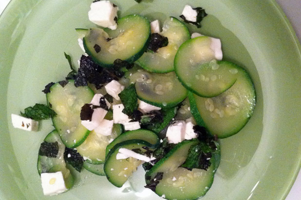 Chilled Zucchini Salad with Mint and Feta