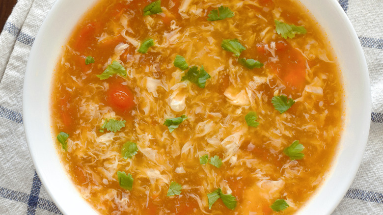 Tomato egg drop soup