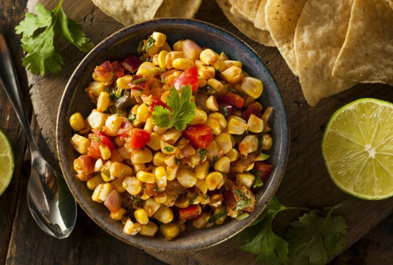 Fire-Roasted Poblano and Corn Salsa