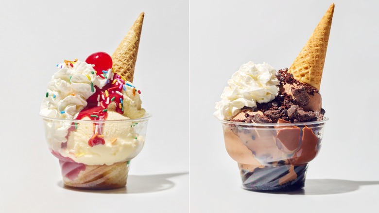 Shake Shack Strawberry Shortcake Sundae and Shack Attack Sundae 