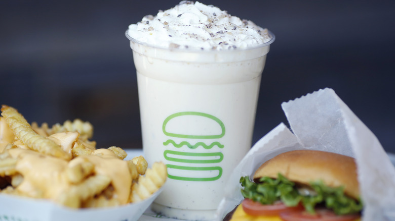 Shake Shack Shake and food