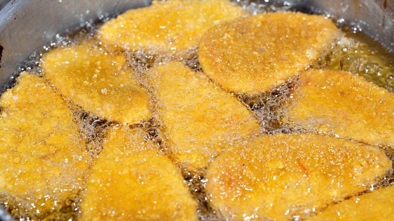 shallow frying chicken nuggets