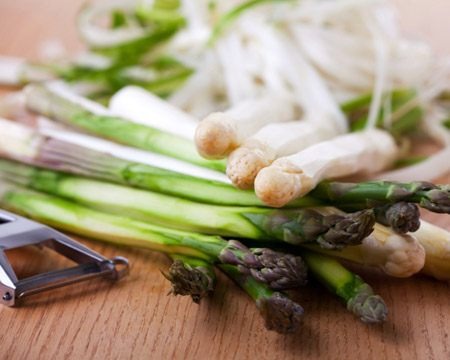 Shaved Asparagus Salad with Parmesan and Lemon Dressing