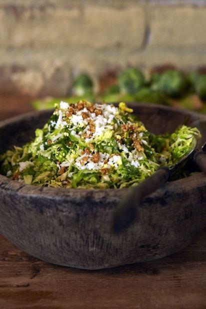 Shaved Brussels Sprouts Salad With Marcona Almonds And Pecorino