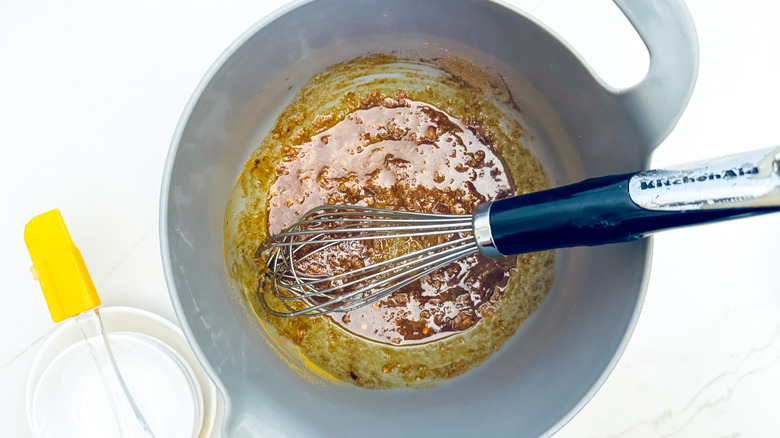 spiced olive oil in bowl