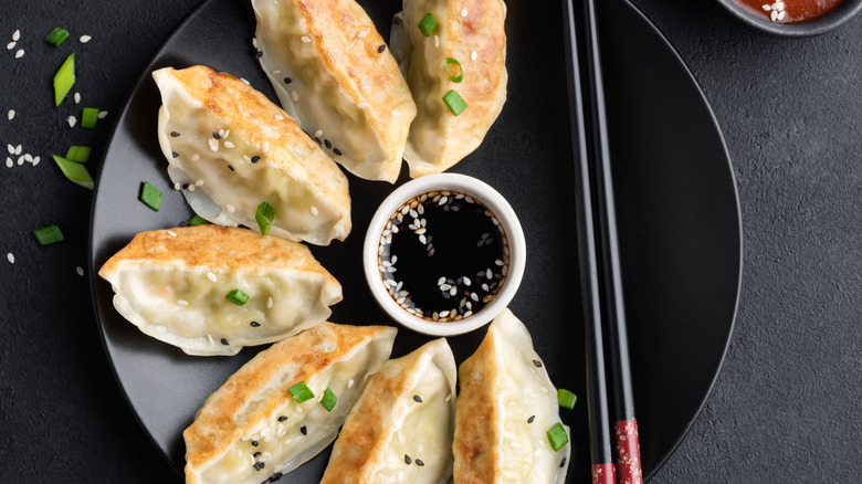 Soy sauce with gyoza