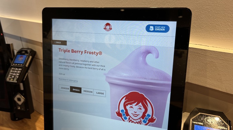 Wendy's kiosk menu 