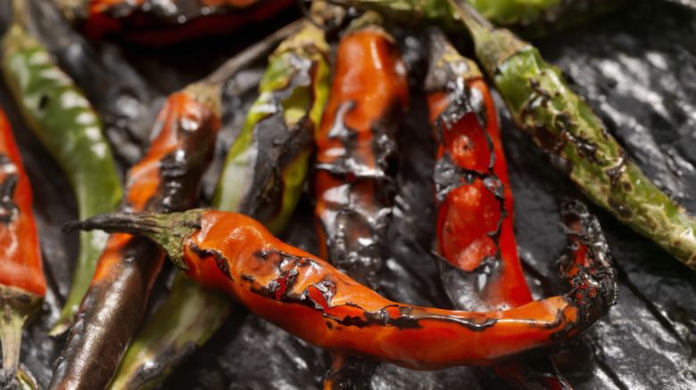 Charred peppers