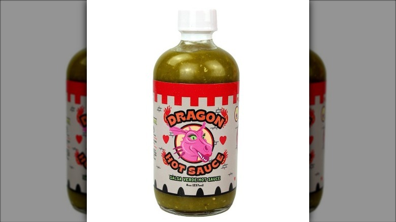 Green Dragon hot sauce bottle