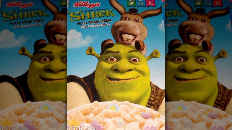 Shrek marshmallow cereal box