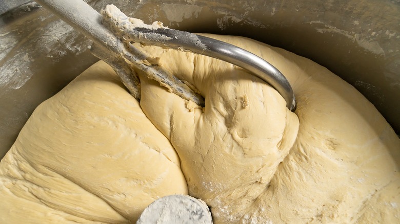 dough on bread hook