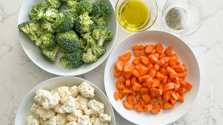 ingredients for classic roasted vegetables