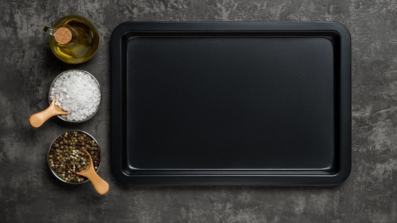 unlined sheet pan with spices