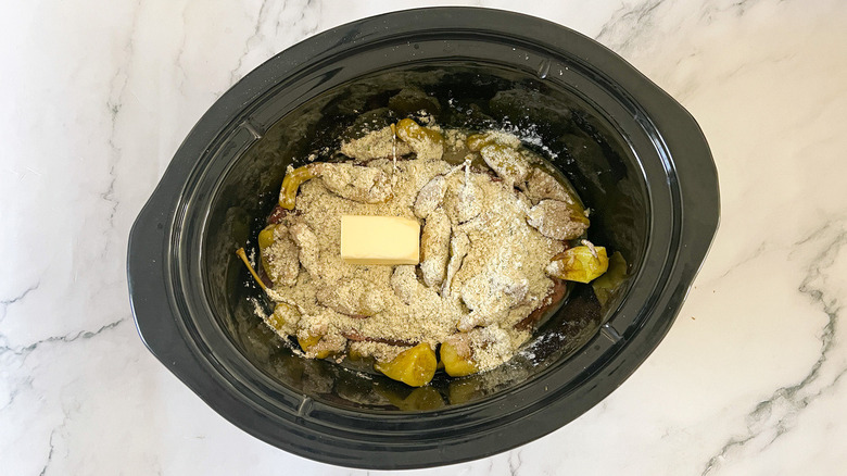 Butter and spices on roast