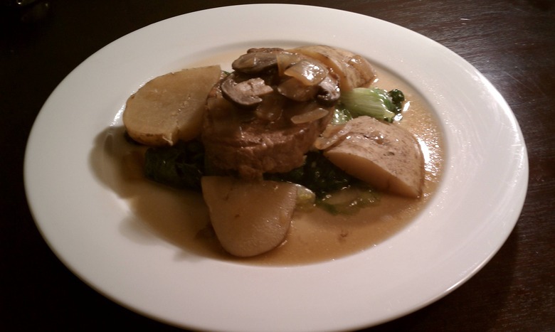 Slow Cooker Pork Chops with Guinness and Sauteed Escarole