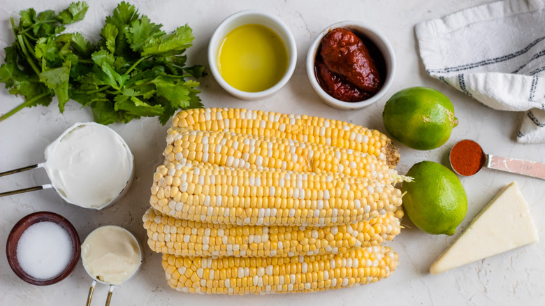 Smoky Grilled Mexican Street Corn ingredients 