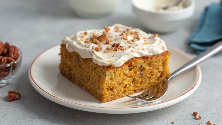 Slice of carrot cake