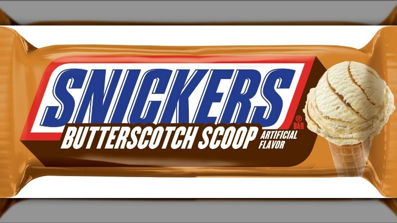 The limitied-edition SNICKERS Butterscotch Scoop