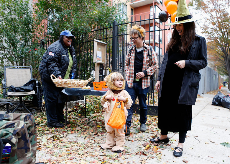 For candy givers: Sit outside behind a decorated table