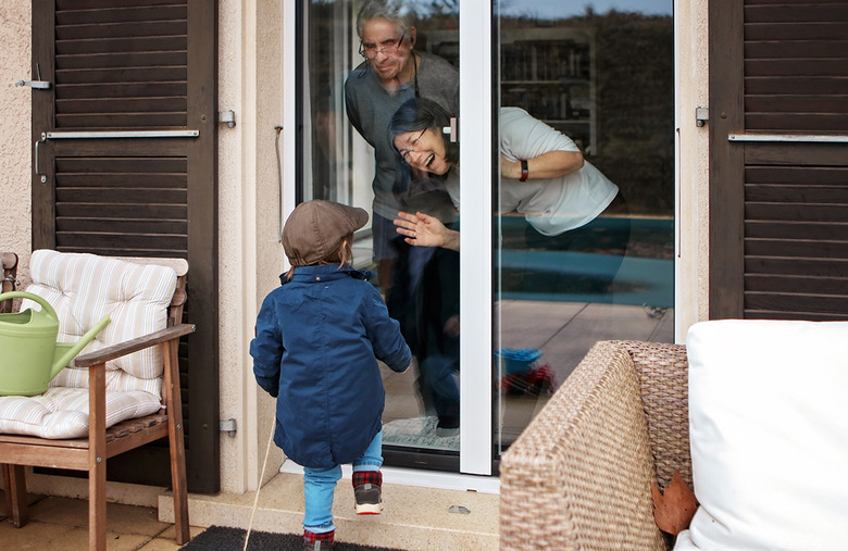 For candy givers: Stay behind a storm door