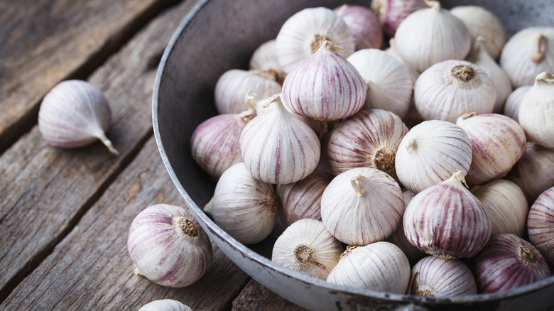 Solo garlic gloves in bowl