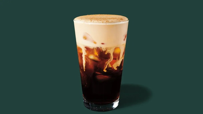 starbucks drink on green background