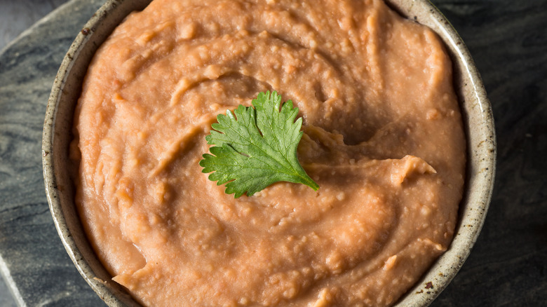 Bowl of refried beans