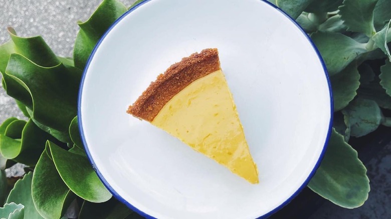 Slice of sour orange pie