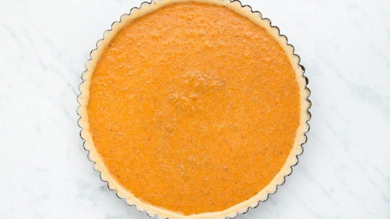 unbaked sweet potato pie