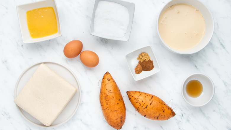 ingredients for sweet potato pie