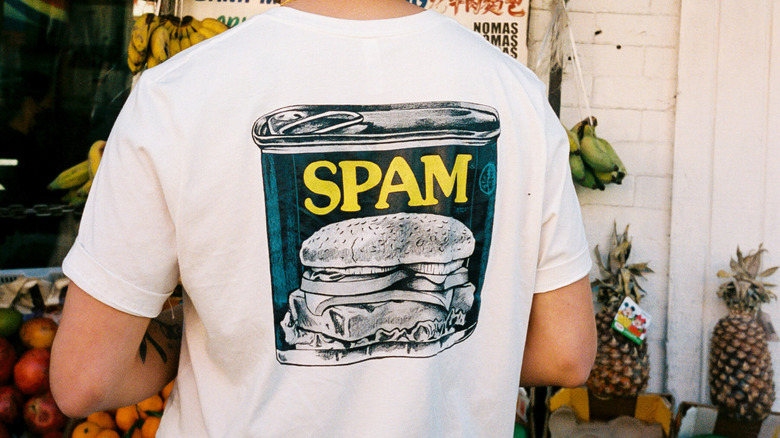 back of SPAM shirt