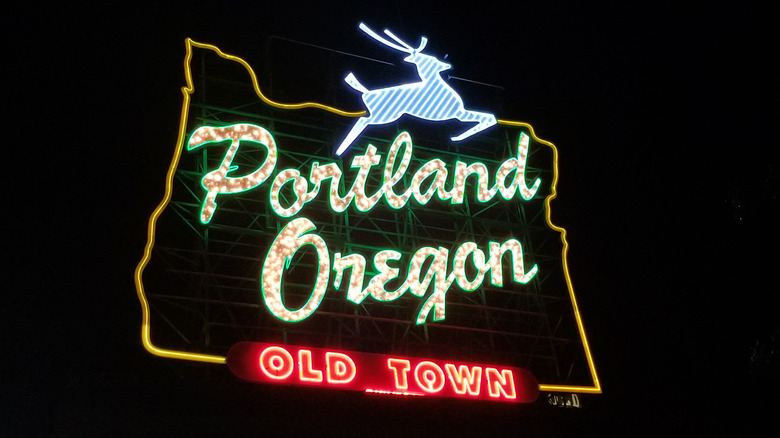 Portland, Oregon Old Town sign