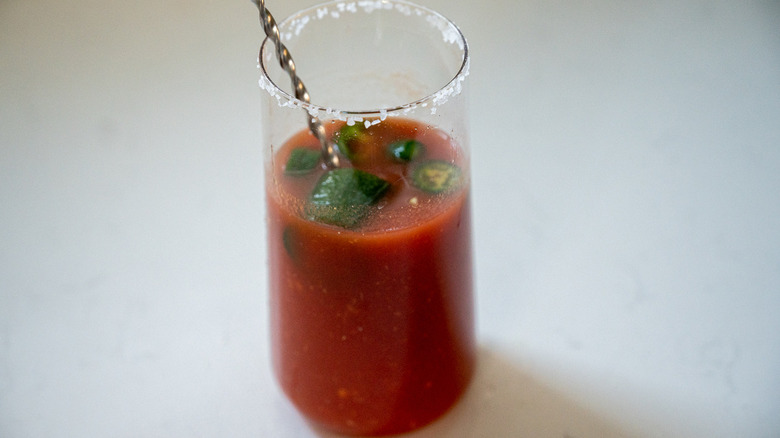 bloody mary in glass