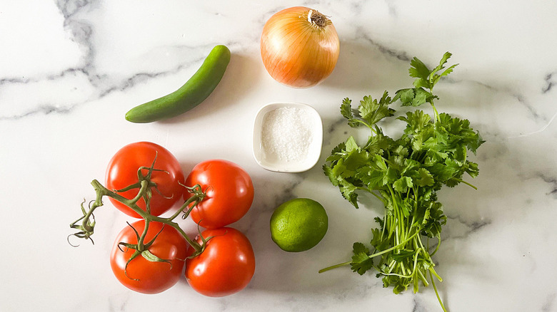 ingredients for pico de gallo